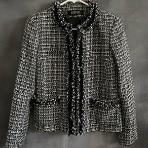 Vintage Kasper Black & White Plaided Coat/Jacket